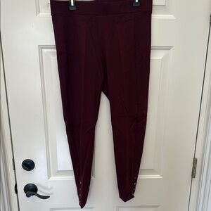Burgundy cropped pants